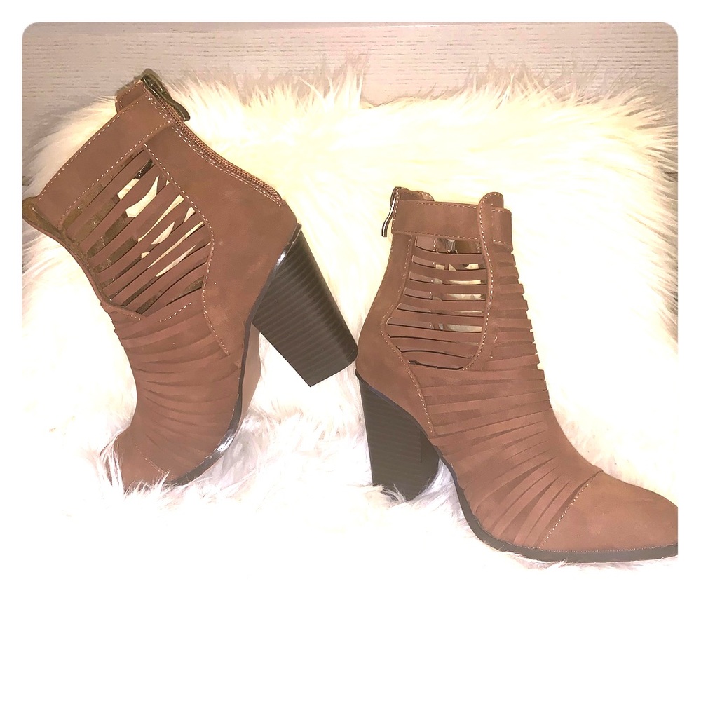 ELA Brand brown booties(wore them once)
